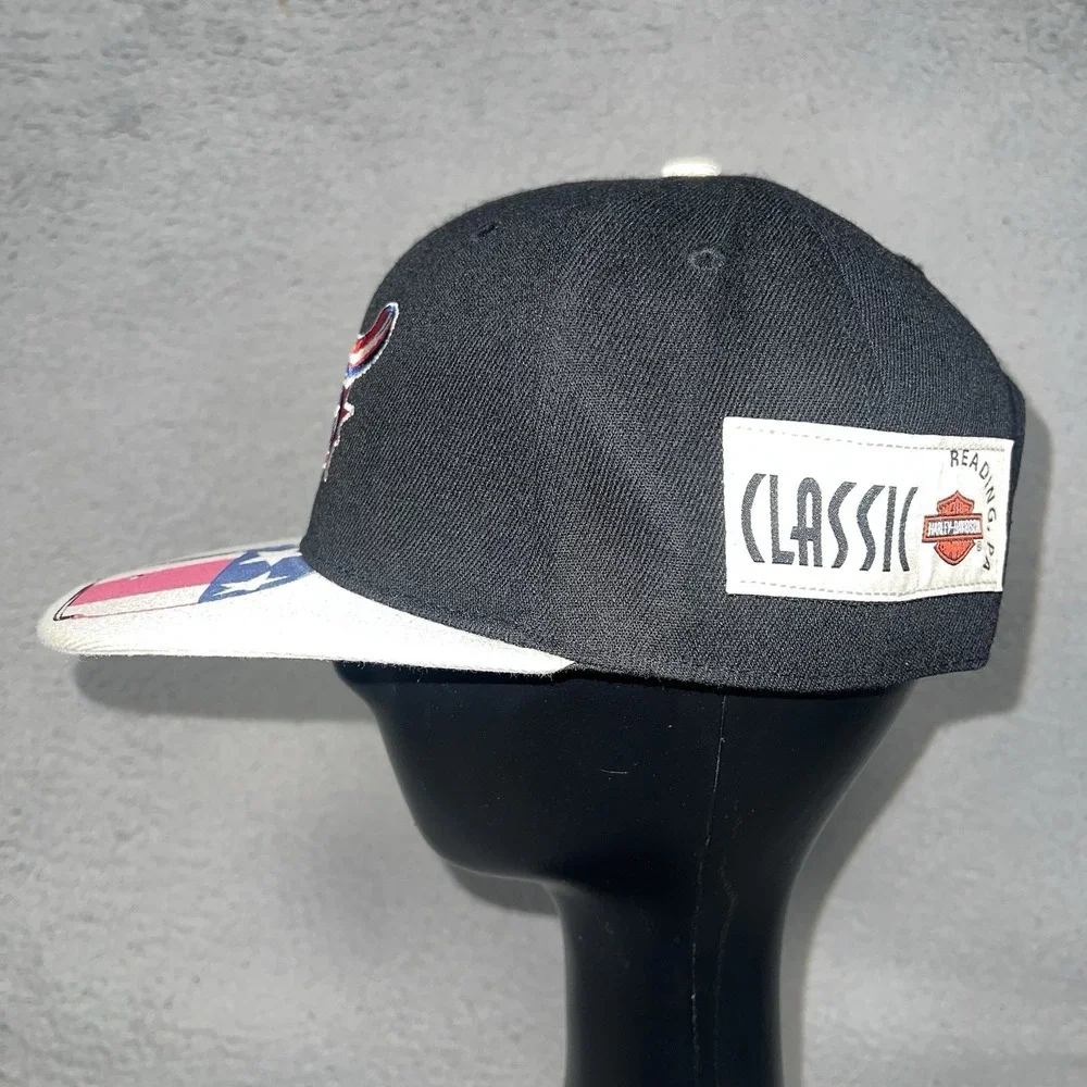 Harley Davidson x Reading Fightin Phils Hat Cap Snapback Mens Black SGA Baseball